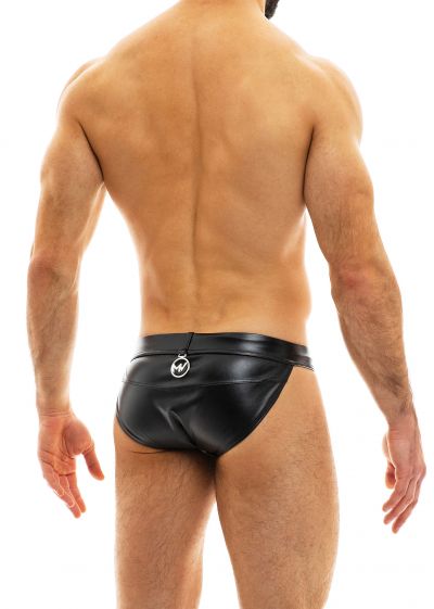 Modus Vivendi Leather look tanga brief black Tanga 100% Polyester S-XL 20512