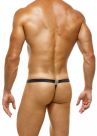 Modus Vivendi Leather look thong black-thumb Thong 100% Polyester S-XL 20516