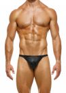 Leather look thong black