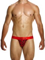 Leopard thong red