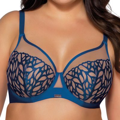 Ava Lingerie Monarch Soft Bra Cobalt Underwired, soft cup bra with wiring. 65-105, D-L AV2057-CBT