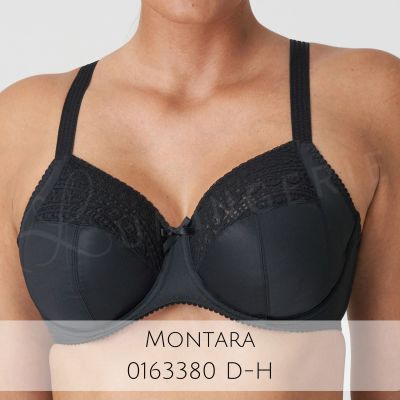 PrimaDonna Montara UW Full Cup Bra Black D-H Underwired, non-padded full cup bra with side support. 70-110, D-H 0163380-ZWA