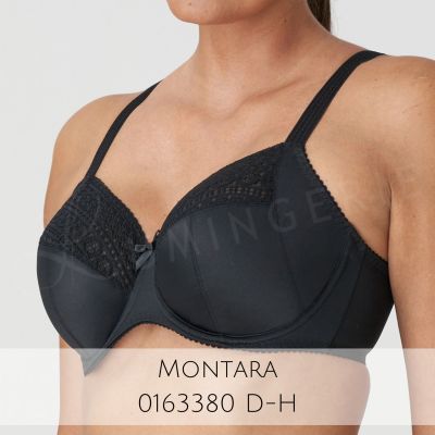PrimaDonna Montara UW Full Cup Bra Black Underwired, non-padded full cup bra with side support. 70-110, D-M 01633-80/85-ZWA
