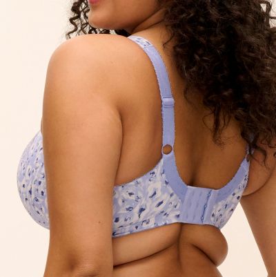 Elomi Morgan UW Full Cup Bra - Blue Leopard Underwired, non-padded banded bra in full cup. 70-105, E-R EL4110-BEO