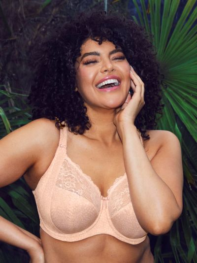 Elomi Morgan UW Banded Bra Cameo Rose Underwired, non-padded banded bra in full cup 70-100, E-O EL4110-CRO