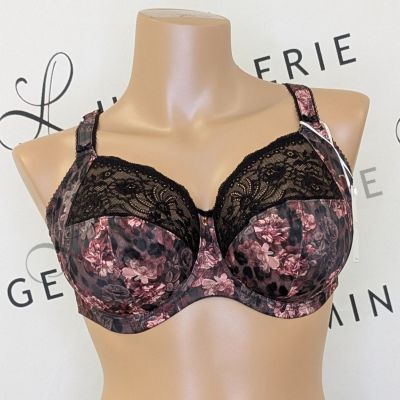Elomi Morgan UW Full Cup Bra Dark Romance Underwired, non-padded banded bra in full cup. 70-105, E-R EL4110-DAE