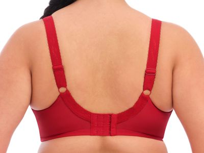 Elomi Morgan UW Banded Bra Haute Red Underwired, non-padded banded bra in full cup 70-100, E-O EL4111-HAD