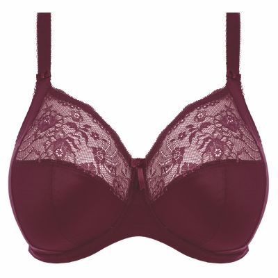 Elomi Morgan UW Banded Bra Blackberry Underwired, non-padded banded bra in full cup. 70-100, E-O EL4111-BLY
