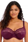 Elomi Morgan UW Banded Bra Blackberry-thumb Underwired, non-padded banded bra in full cup. 70-100, E-O EL4111-BLY