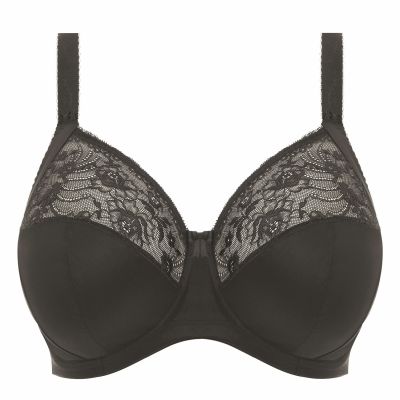 Elomi Morgan UW Banded Bra - Black Underwired, non-padded banded bra in full cup 70-105, E-R EL4111-BLK