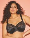 Elomi Morgan UW Banded Bra - Black-thumb Underwired, non-padded banded bra in full cup 70-105, E-R EL4111-BLK