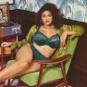 Elomi Morgan UW Banded Bra Deep Teal-thumb Underwired, non-padded banded bra in full cup. 70-100, E-O EL4111-DAL