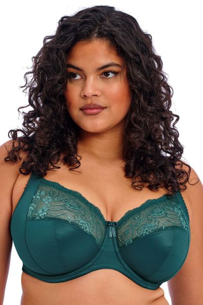 Elomi Morgan UW Banded Bra Deep Teal Underwired, non-padded banded bra in full cup. 70-100, E-O EL4111-DAL