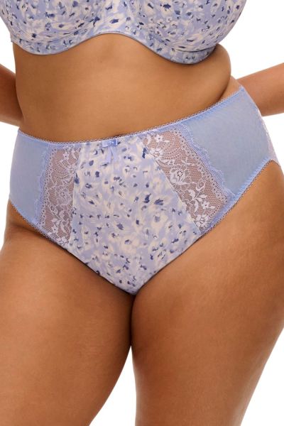 Elomi Morgan High Leg Brief - Blue Leopard Normal high waist, high cut legs. M/40 - 4XL/50 EL4118-BEO