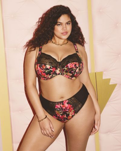 Elomi Morgan High Leg Brief - Hot House Normal high waist, high cut legs. M/40 - 4XL/50 EL4118-HOU