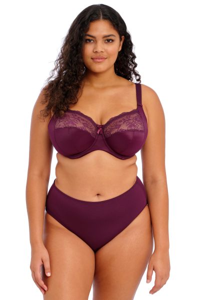 Elomi Morgan UW Banded Bra Blackberry Underwired, non-padded banded bra in full cup. 70-100, E-O EL4111-BLY