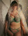 Ava Lingerie Moss UW Soft Bra Green-thumb Underwired, soft cup mesh bra with embroidery. 65-105, D-L AV2161-GRE