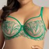 Ava Lingerie Moss UW Soft Bra Green-thumb Underwired, soft cup mesh bra with embroidery. 65-105, D-L AV2161-GRE