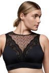 PrimaDonna Naica NW Soft Bralette - Black-thumb Non-wired, non-padded, full cup lace bralette. 70-95, D-G 0163596-ZWA