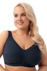 Gorsenia Nela NW Soft Bra Navy Blue-thumb Non-wired, non-padded soft cup bra with minimizer effect. 70-105, D-J K973-GRA