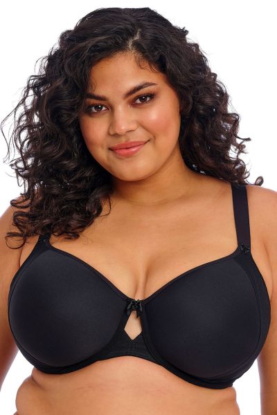 Elomi Nerina UW Moulded Spacer Bra Black Underwired, seamless spacer t-shirt bra. 75-105, E-L EL302710-BLK
