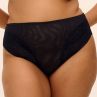 Elomi Nerina High Leg Brief - Black-thumb Normal high waist, high cut legs. S/38 - 4XL/50 EL302753-BLK