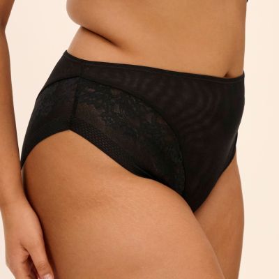 Elomi Nerina High Leg Brief - Black Normal high waist, high cut legs. S/38 - 4XL/50 EL302753-BLK