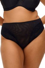 Nerina High Leg Brief - Black