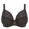 Elomi Nerina UW Stretch Plunge Bra Black-thumb Underwired, full cup plunge bra with flat stretch lace. 70-100, E-N EL302734-BLK