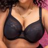 Elomi Nerina UW Stretch Plunge Bra Black-thumb Underwired, full cup plunge bra with flat stretch lace. 70-100, E-N EL302734-BLK