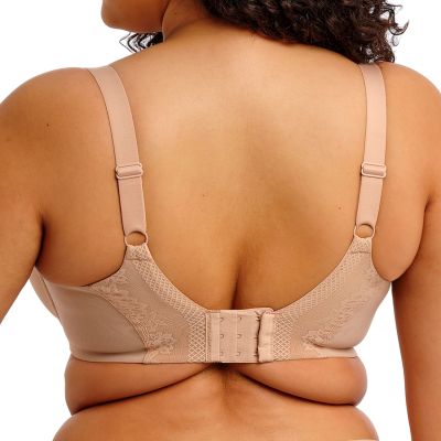 Elomi Nerina UW Stretch Plunge Bra Sahara Underwired, full cup plunge bra with flat stretch lace. 70-100, E-N EL302734-SAH