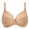 Elomi Nerina UW Stretch Plunge Bra Sahara-thumb Underwired, full cup plunge bra with flat stretch lace. 70-100, E-N EL302734-SAH