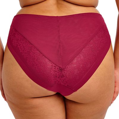 Elomi Nerina High Leg Brief Rouge Normal high waist, high cut legs. S/38 - 4XL/50 EL302753-ROG