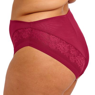 Elomi Nerina High Leg Brief Rouge Normal high waist, high cut legs. S/38 - 4XL/50 EL302753-ROG