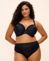 Elomi Nerina UW Stretch Plunge Bra - Black-thumb Underwired, full cup plunge bra with flat stretch lace. 70-100, E-N EL302734-BLK