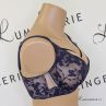 Nessa Ana UW Soft Bra Navy & Beige-thumb Underwired non-padded balconnet with double layer mesh and stretch lace cups. 65-100, E-O ANA-550-NAY