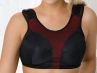 Nessa Nessa Soft Cup Comfort Sports Bra Red Leopard-thumb Nonwired, unpadded sports bra with padded straps. 60-100, D-P 070-519