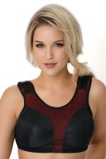 Nessa Soft Cup Comfort Sports Bra Red Leopard