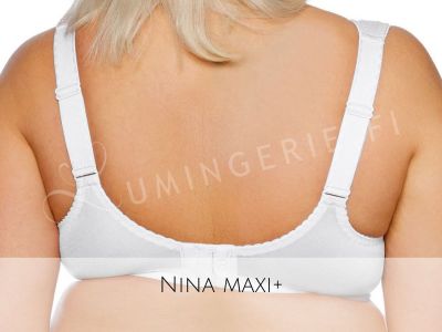 Gaia Lingerie Nina Soft Bra White Underwired, soft cup bra with side support 70-105, D-L BS--644-BIA