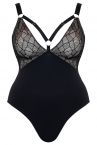 Curvy Kate Non Stop Stretch Body Black-Pink-thumb Nonwired lace body with adjustable straps to fit DD-HH cups. S-XL CK-064-704-BPK