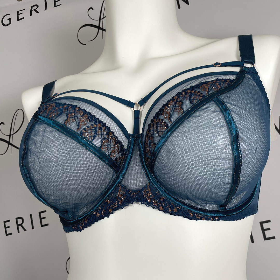 Ava Lingerie Demi N°03 Soft Bra Topaz Blue  Lumingerie bras and underwear  for big busts