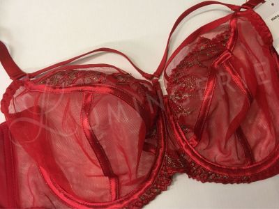 Novika Margot N°03 Soft Bra Ruby Red Underwired, soft cup bra 65-105, D-L MAR-No-03-RED
