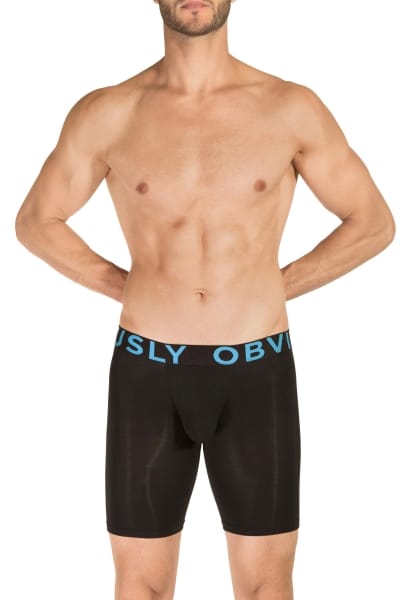 Obviously EveryMan Boxer Brief Black 9 inch leg Boxer brief with 9