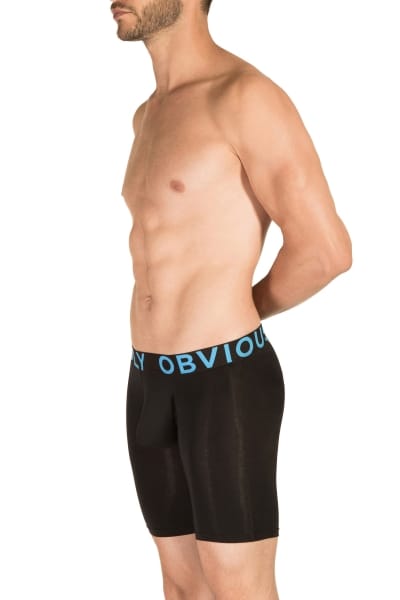 Obviously EveryMan Boxer Brief Black 9 inch leg Boxer brief with 9