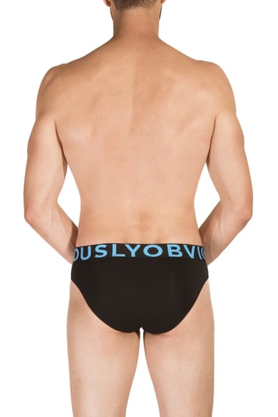 Obviously EveryMan Brief Black Brief 90% Bamboo Rayon, 10% Lycra <br> S-3XL B02-1A