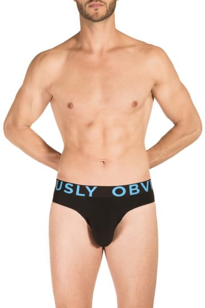 Obviously EveryMan Brief Black Brief 90% Bamboo Rayon, 10% Lycra <br> S-3XL B02-1A