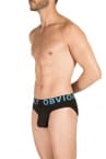 Obviously EveryMan Brief Black-thumb Brief 90% Bamboo Rayon, 10% Lycra <br> S-3XL B02-1A