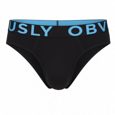 Obviously EveryMan Brief Black Brief 90% Bamboo Rayon, 10% Lycra <br> S-3XL B02-1A