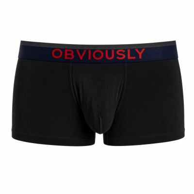 Obviously FreeMan Trunk Black Trunk 90% Bamboo Rayon, 10% Lycra  S-XL C03-1A