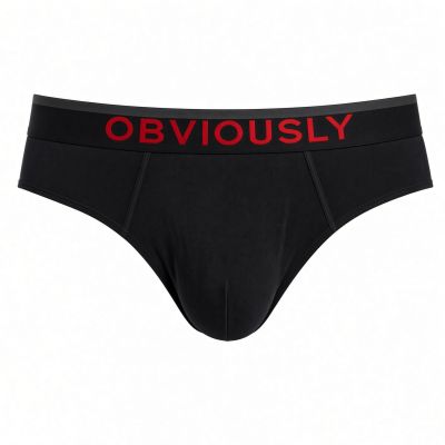 Obviously FreeMan Brief Black Brief 90% Bamboo Rayon, 10% Lycra  S-3XL C02-1A